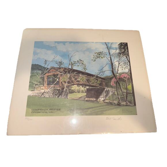 Bill Smith Photography Print Humpback Bridge Covington VA Signed 13.5”x10.5” - Picture 1 of 1